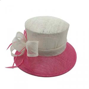 新设计女式教堂帽子派对和婚礼批发 sinamay 迷人帽子