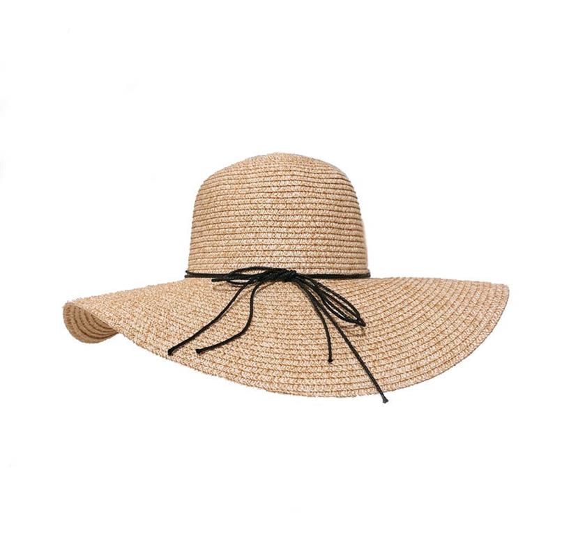 訂制高品質夏季紫外線防曬大簷軟盤沙灘女士女士紙草帽