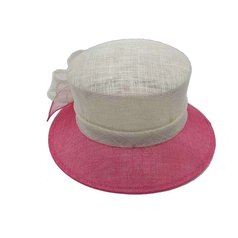 新設計女式教堂帽子派對和婚禮批發 sinamay 迷人帽子