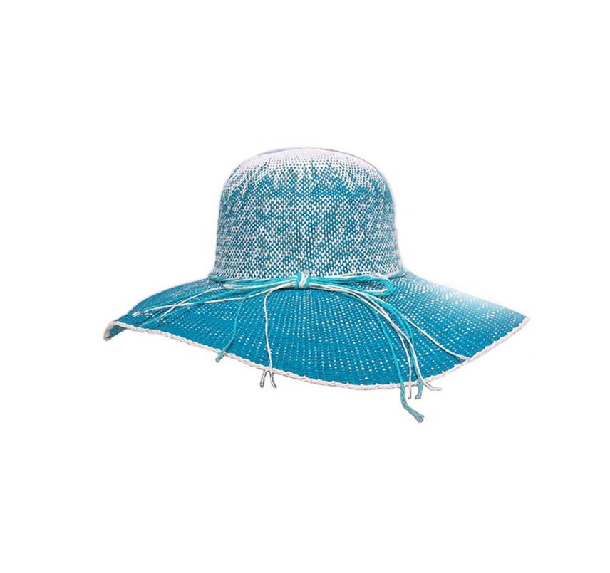 女士沙滩防晒草紫外线 UPF50 旅行草帽批发夏季可折叠纸编织草帽软盘宽檐太阳帽