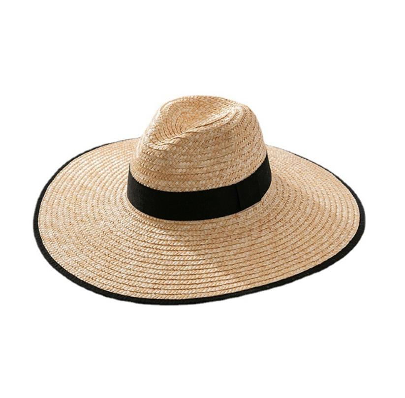 熱賣超品質夏季小麥草帽平寬邊草帽狩獵編織帽子