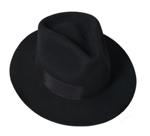 热销售豪华OEM宽大的毛衣般的Fedora帽子男士100％澳大利亚羊毛手工制作的定制羊毛毛毡帽
