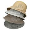 高品质定制时尚女士可折叠水桶自然色草帽