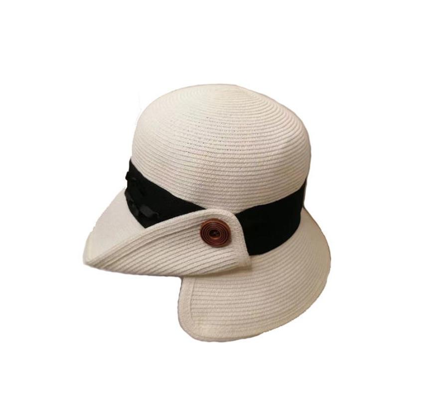 高品质定制设计防晒防晒遮阳草桶帽子夏季女装阔边帽